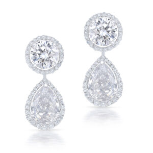 Pear Shape Drop Stud Earrings By Hyba Jewels