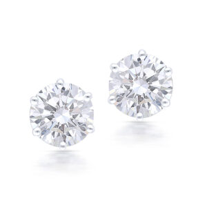 Round Solitaire Stud Earrings By Hyba Jewels