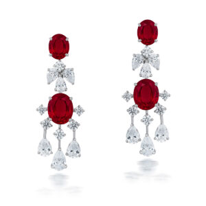 Elegant Ruby Earrings By Hyba Jewels