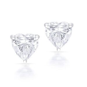 Heart Shape Stud Earrings By Hyba Jewels