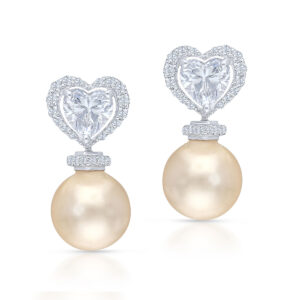 Champagne Pearl Earrings By Hyba Jewels